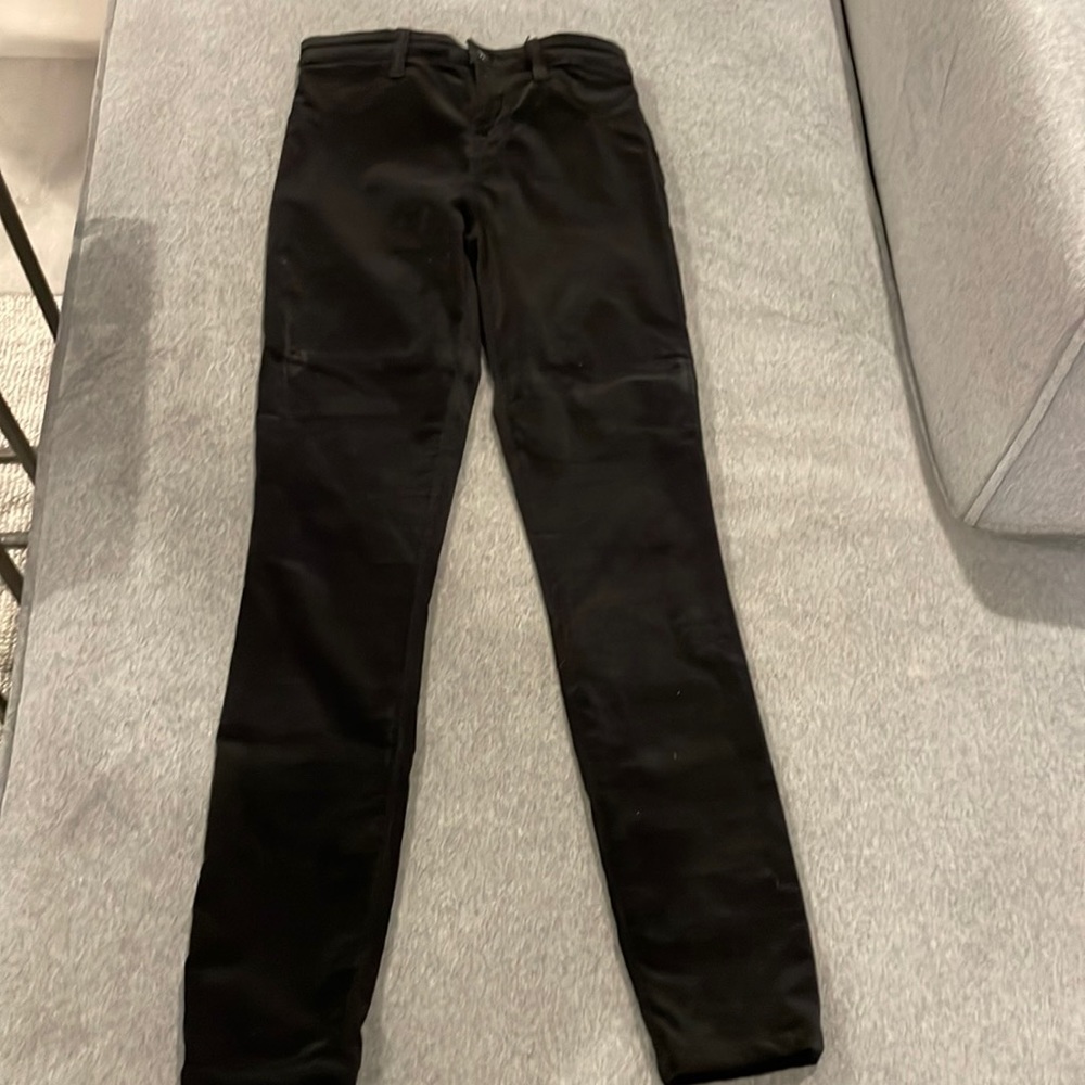 J Brand black velvet skinny jeans